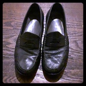 Cole haan black real leather penny loafers